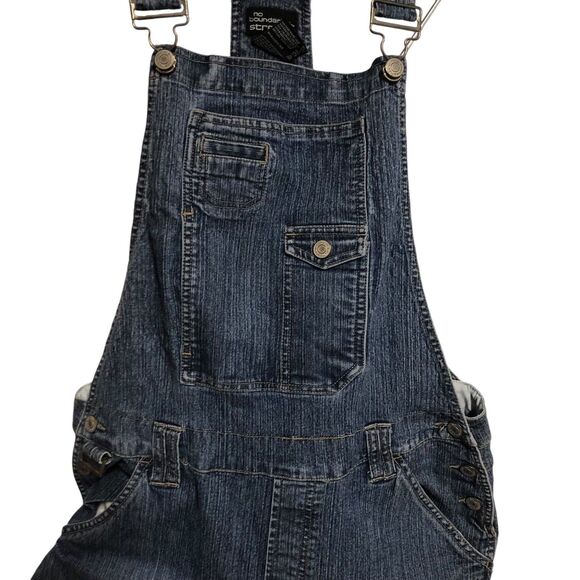 Vintage 90s No Boundaries Stretch Overalls, Straight Leg, DIY, SZ 15 juniors - Picture 2 of 12
